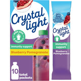 Crystal Light Pure Immunity Blueberry Pomegranate Drink Mix – Caffeine-Free Hydration for Study and Remote Work