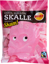 Bubs Godis Cool Hallonskalle Skum – Gelatine-Free Raspberry Skull Foam Candy for Halloween Party Favors, 180g