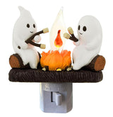 Ghost Campfire Nightlight – Flameless Halloween Glow, Safer Than Candles Around Kids Pets and Sleep