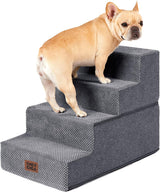 EHEYCIGA 4-Step Pet Stairs – Space-Saving Foam Ramp for Small Apartments and Studio Living