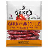 Duke's Cajun Andouille Smoked Shorty Sausages – Quick Desk Drawer Protein for Busy Professionals, 2g Net Carbs, 5 oz