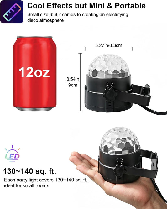 7 lighting modes including single-color (red, green, blue), two-color blends, and full multicolor rotation