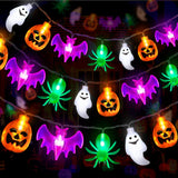 Lumicharm Halloween String Lights for Camping Table – Battery Powered 20ft Fairy Lights, Portable Spooky Decor