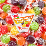 Assorted Fruit Discs | 1 Pound Bag - Approx. 70 Count | Hard Candy | Decorative Apothecary Jar Fill