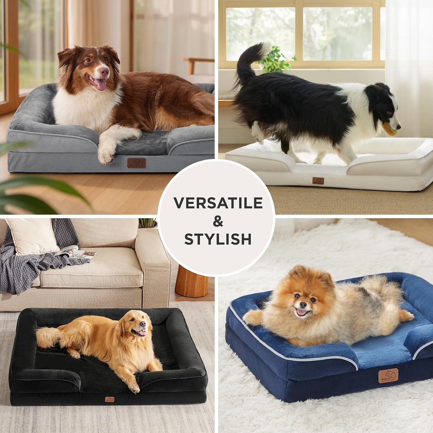 Bedsure Washable Pet Sofa – Housewarming Present for New Puppy or Adopted Cat Households