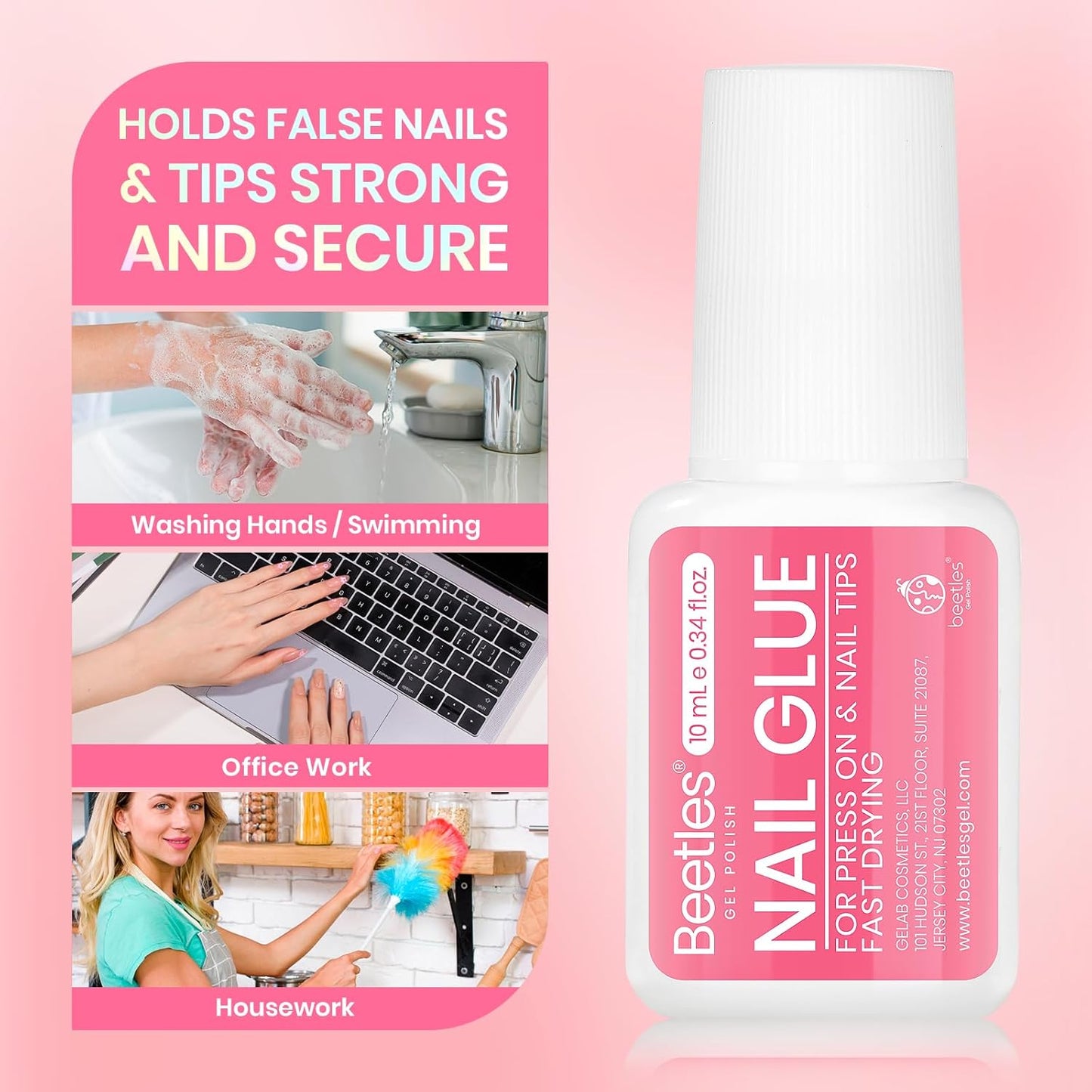 Beetles Nail Bond Brush – Wind-Down Pampering Staple for Long-Lasting Press-On and Acrylic Nails