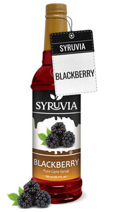 Syruvia Blackberry Syrup - 25.4 fl oz Gluten-Free and Kosher Syrup for Clean-Label Coffee and Smoothie Routines