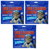 Big League Chew Cotton Candy Bubble Gum 3-Pack - Holiday Gift Set for Coaches, Team Parents, and Adult Baseball Lovers