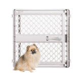 MYPET Universal Pet Gate – Hands-Free Swing Gate for Busy Households with Kids and Pets, 26 Inch Tall, Gray