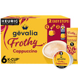 Gevalia Cappuccino K-Cup & Froth Packet Kit – Calming Late Night Treat for Mindful Moments