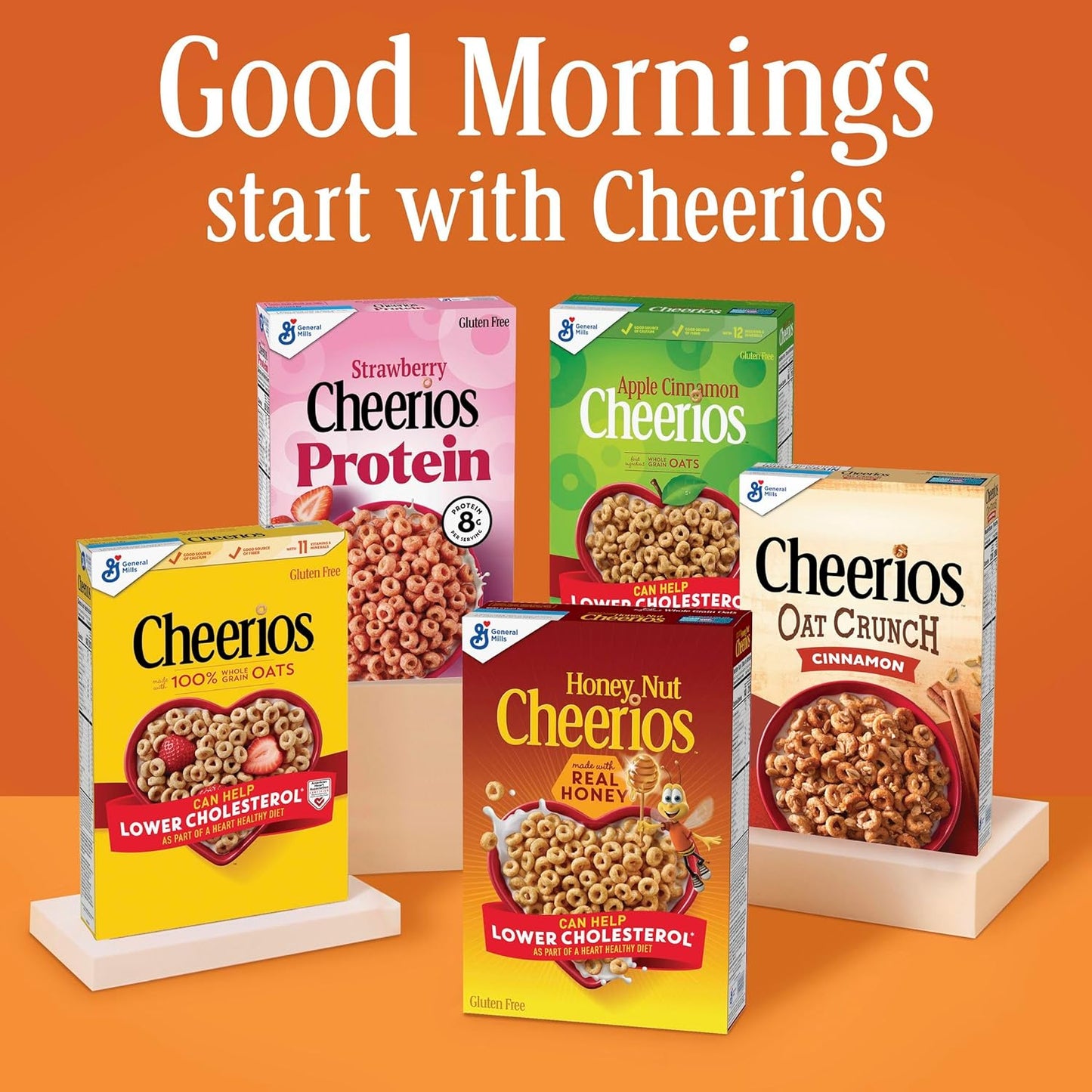 Cheerios Hearty Nut Medley Maple Cinnamon – Lunchbox Add-In Cereal with Whole Grain and Calcium, Family Size 20 oz