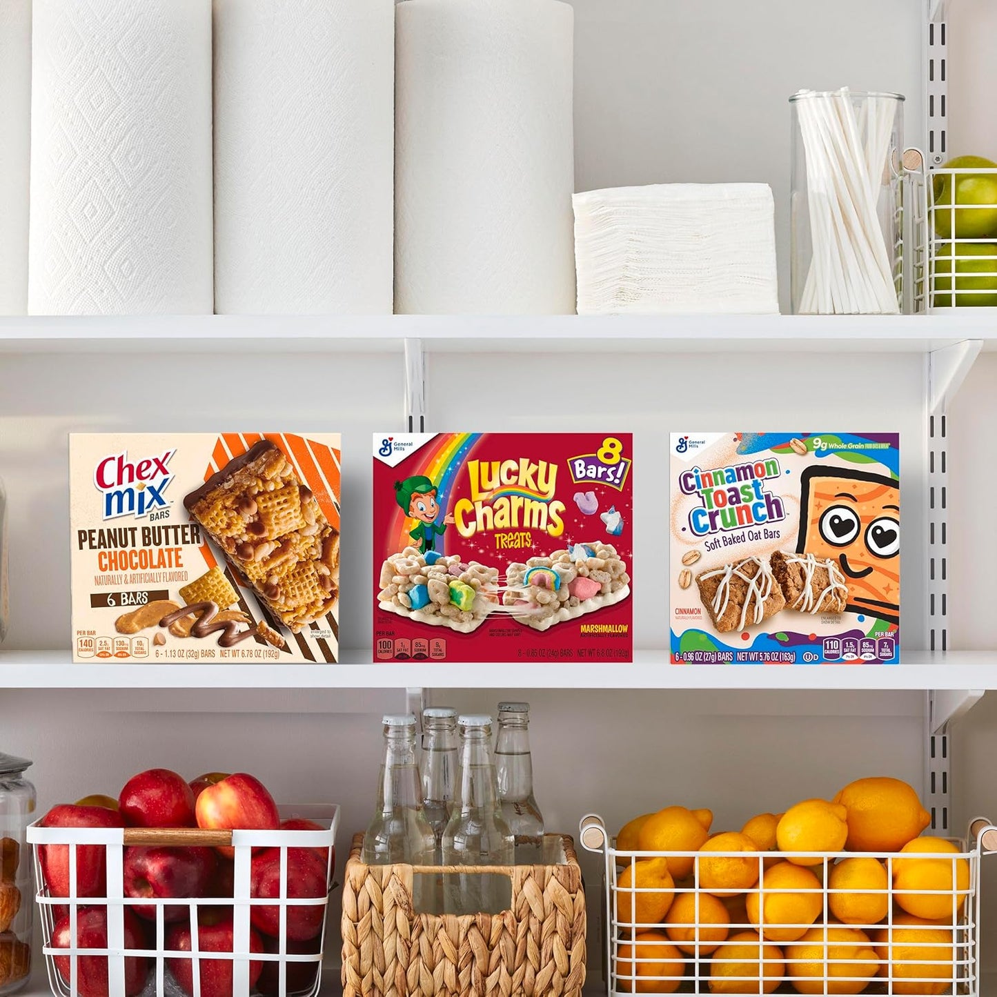 Cinnamon Toast Crunch Cereal Treat Bars, Snack Bars, 8 Ct, 6.8 oz – Thoughtful Hostess Gift for Housewarmings and Parties