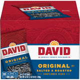 DAVID Sunflower Seeds Original – All-Natural Snack with No Artificial Additives, Portion-Controlled 1.75oz Bags, Pack of 24