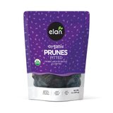 Elan Organic Pitted Prunes, 7.9 oz – Road Trip Snack for Travel Bag, Bulk 8-Pack Dried Fruit