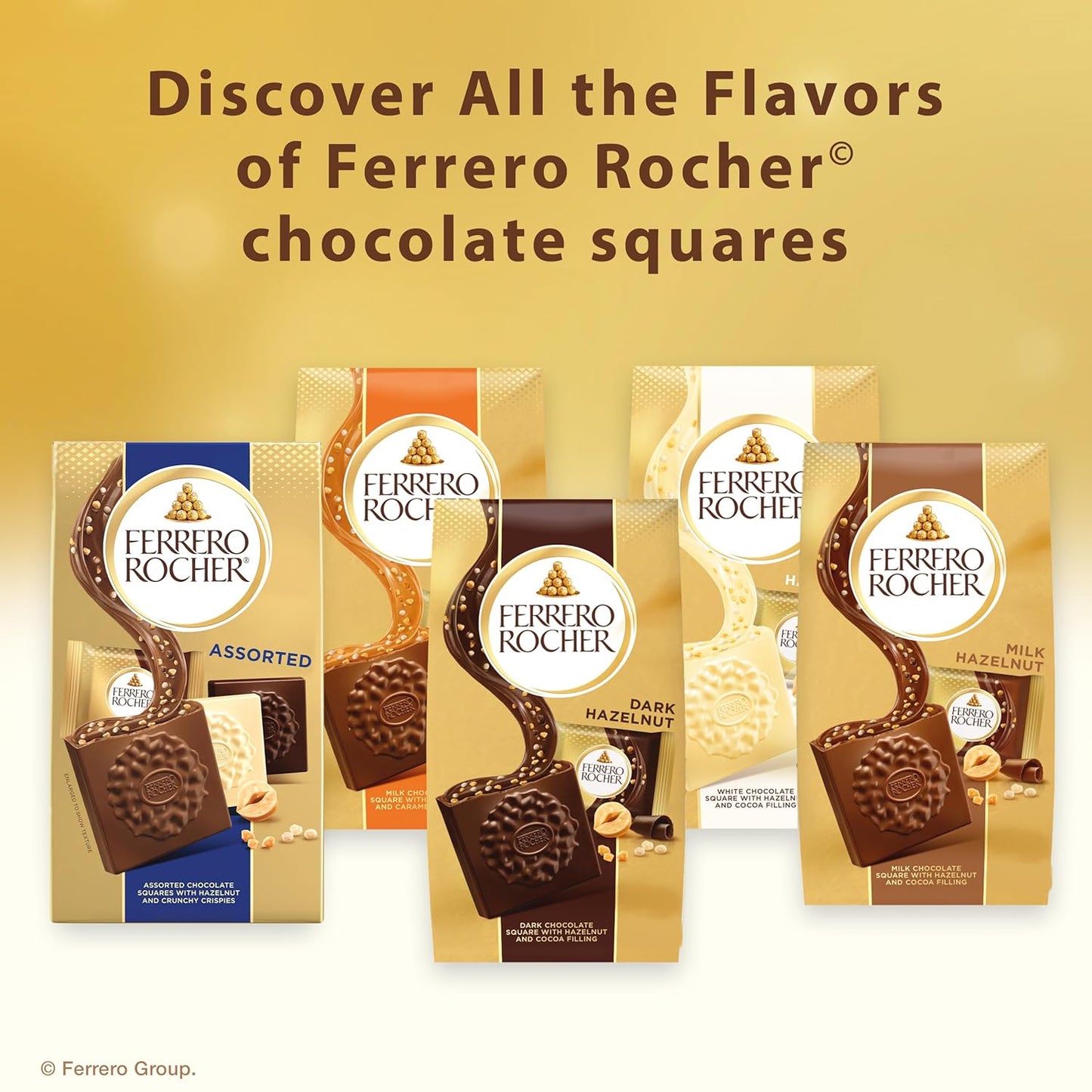 Ferrero Rocher Chocolate Hazelnut Squares – Calming After-Dinner Dessert Ritual with Silky Italian Milk Chocolate