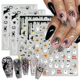 Toddler Friendly Nail Art Stickers – Odorless Pumpkin and Bat Designs Perfect for Kids Bedroom Parties