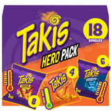 Takis Assorted Rolled Chips Gift Box – Stocking Stuffer and Birthday Snack Surprise for Teens, 18 Individually Wrapped Bags