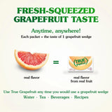 True Citrus Grapefruit Crystal Sachets – Cup Holder Ready Citrus Flavoring for Car and Commute Hydration, 0.90 oz