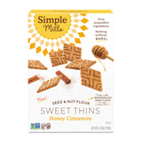 Simple Mills Honey Cinnamon Sweet Thins – Healthy After School Snack for Kids, Nutrient Dense Lunchbox Cookies in 8 Pack
