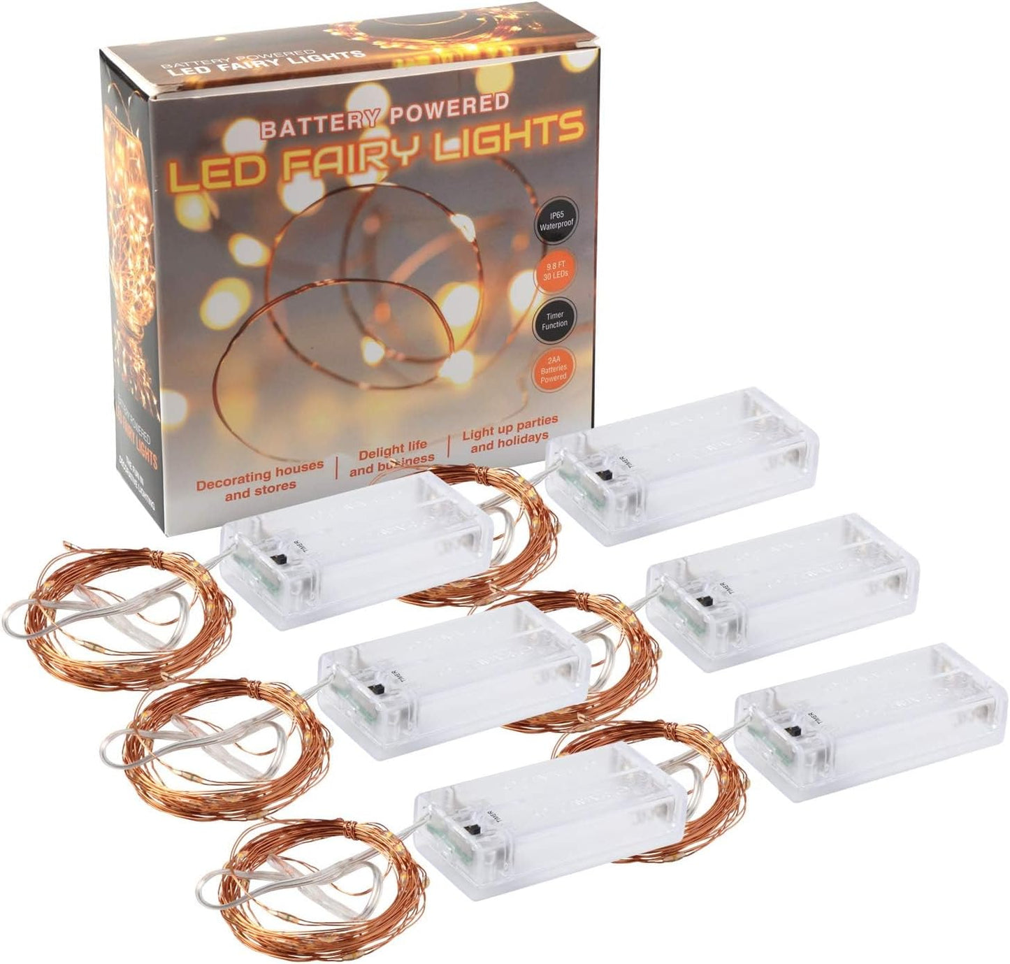 innotree Twinkle String Lights – Romantic Valentine's Day Gift for Women, Warm White Bedroom and Wedding Centerpiece 6-Pack