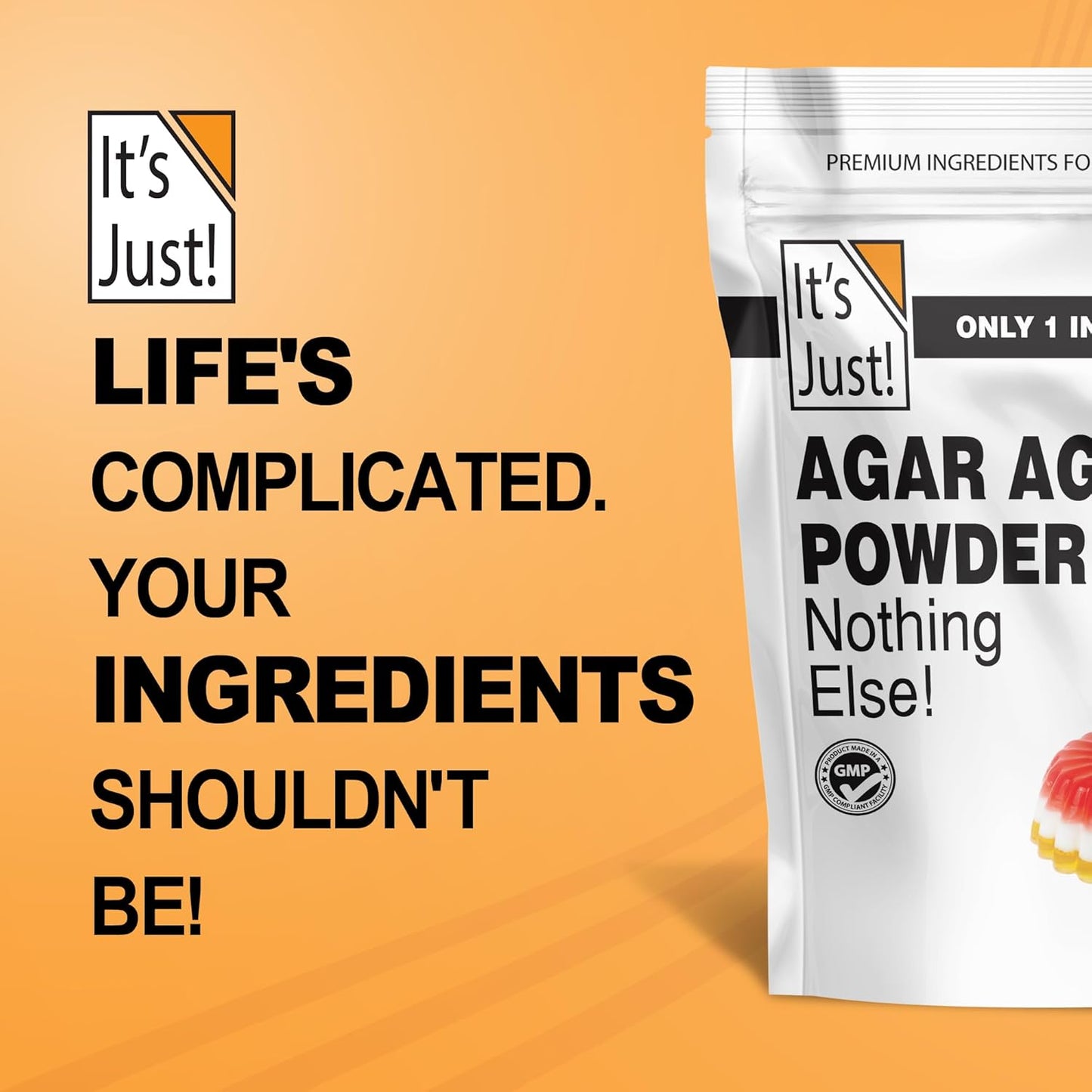 It's Just - Agar Agar Powder 6oz Reliable Agar Powder for Consistent Test Batches and Menu Prototyping