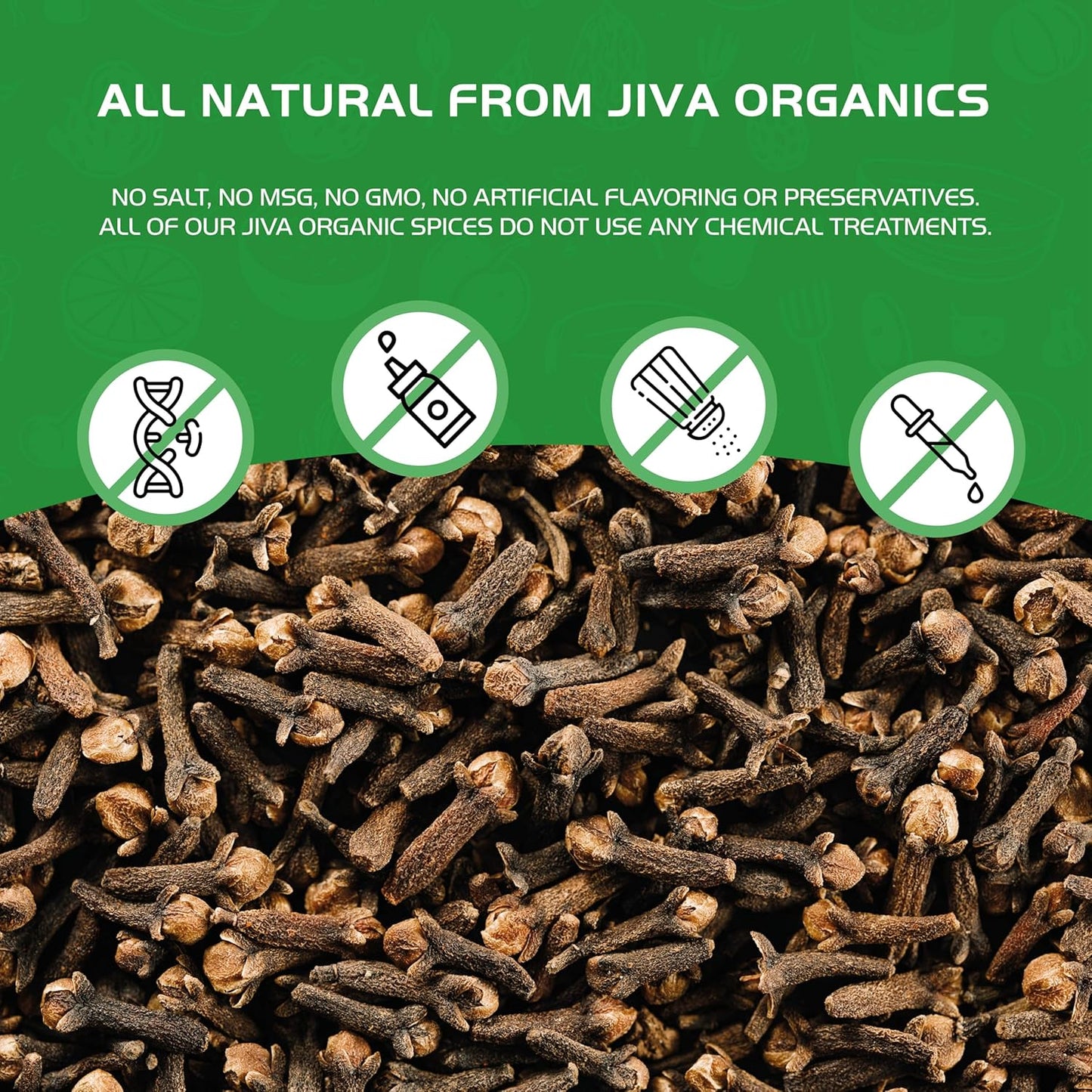 Jiva Organic Whole Cloves – Birthday Gift for Mom, Fragrant Cooking and Tea Spice, 3.5 oz