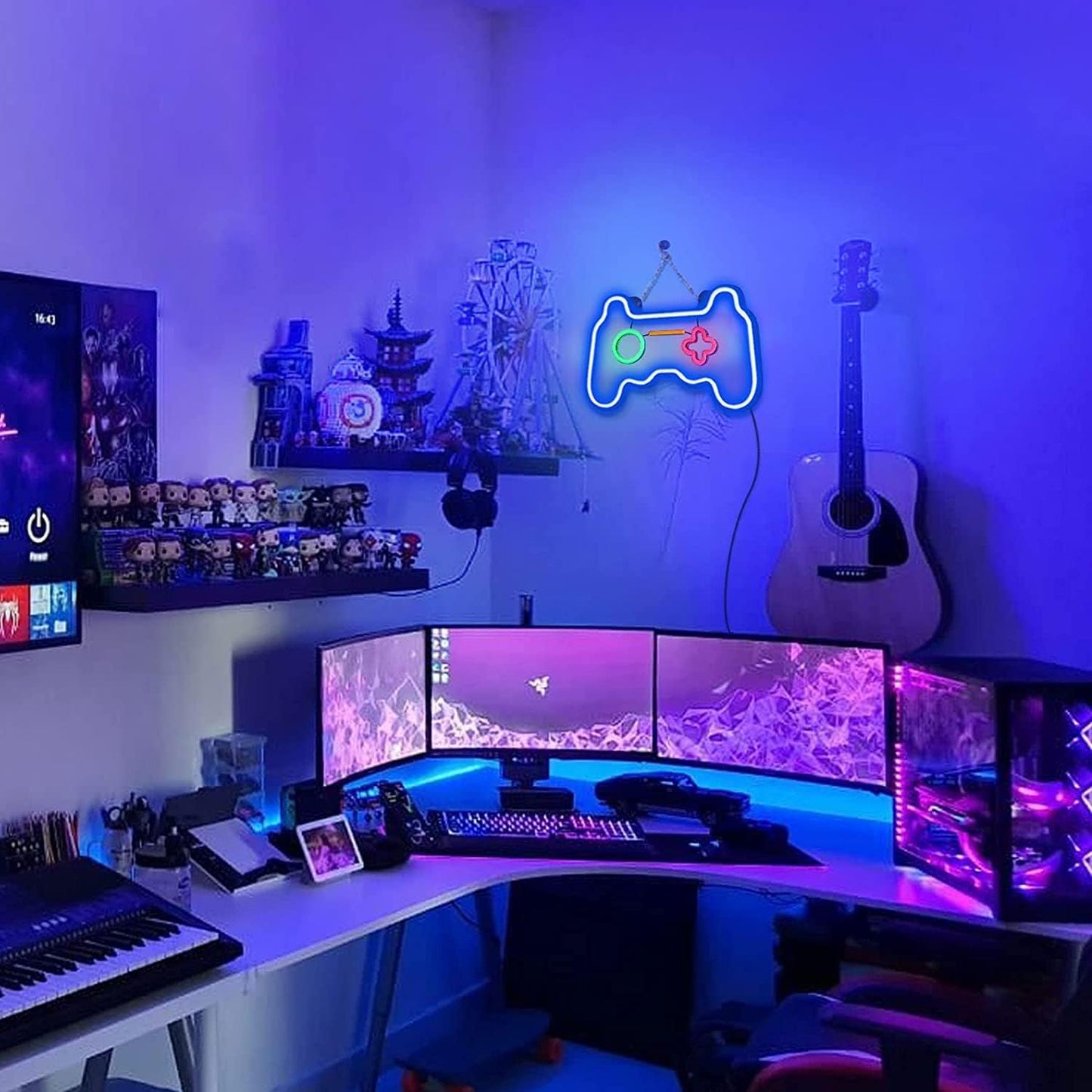 Joylit Gaming Room Neon Sign – Valentine's Day Gift for Him or Her, Lightweight LED Wall Decor for Streamers