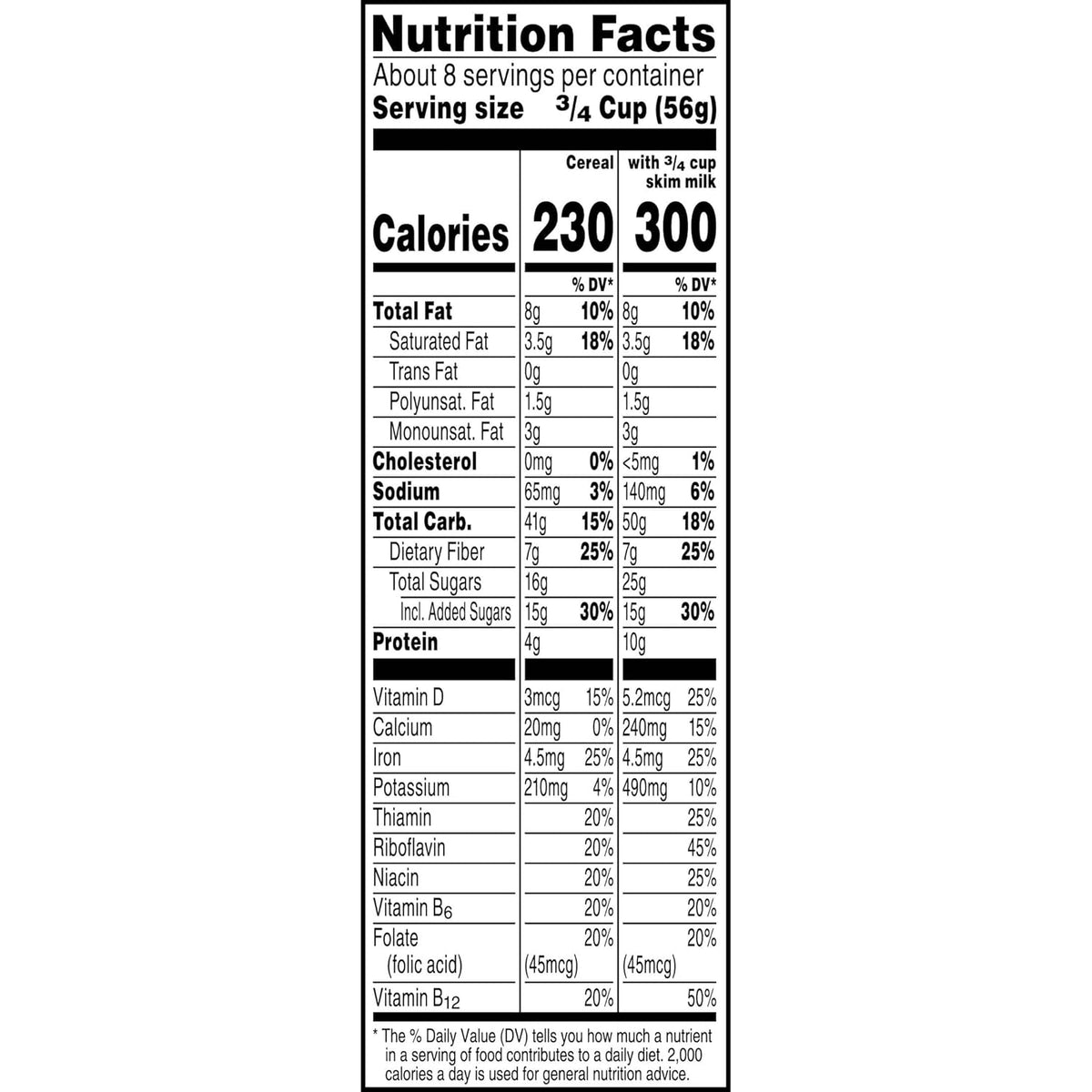 Kellogg's Cracklin' Oat Bran Breakfast Cereal, Fiber Cereal, Family Cereal, Original (3 Boxes) – Oven-Baked Whole Grain Cereal for Self-Care Mornings