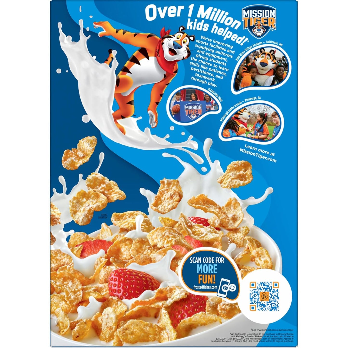 Kellogg's Frosted Flakes Giant Box Cereal, Holiday Pantry Gift for Bulk Shoppers and Big Family Households