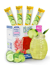 Klass Aguas Frescas Cucumber Limeade – Holistic Hydration Companion for Low-Sugar Lifestyles, 40 Stevia-Sweetened Sticks