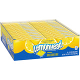 Lemonhead Candy – Bulk Travel-Ready Sour Lemon Candy, 24 Single-Serve Boxes for Day Hikes, Sports Games, and Drives