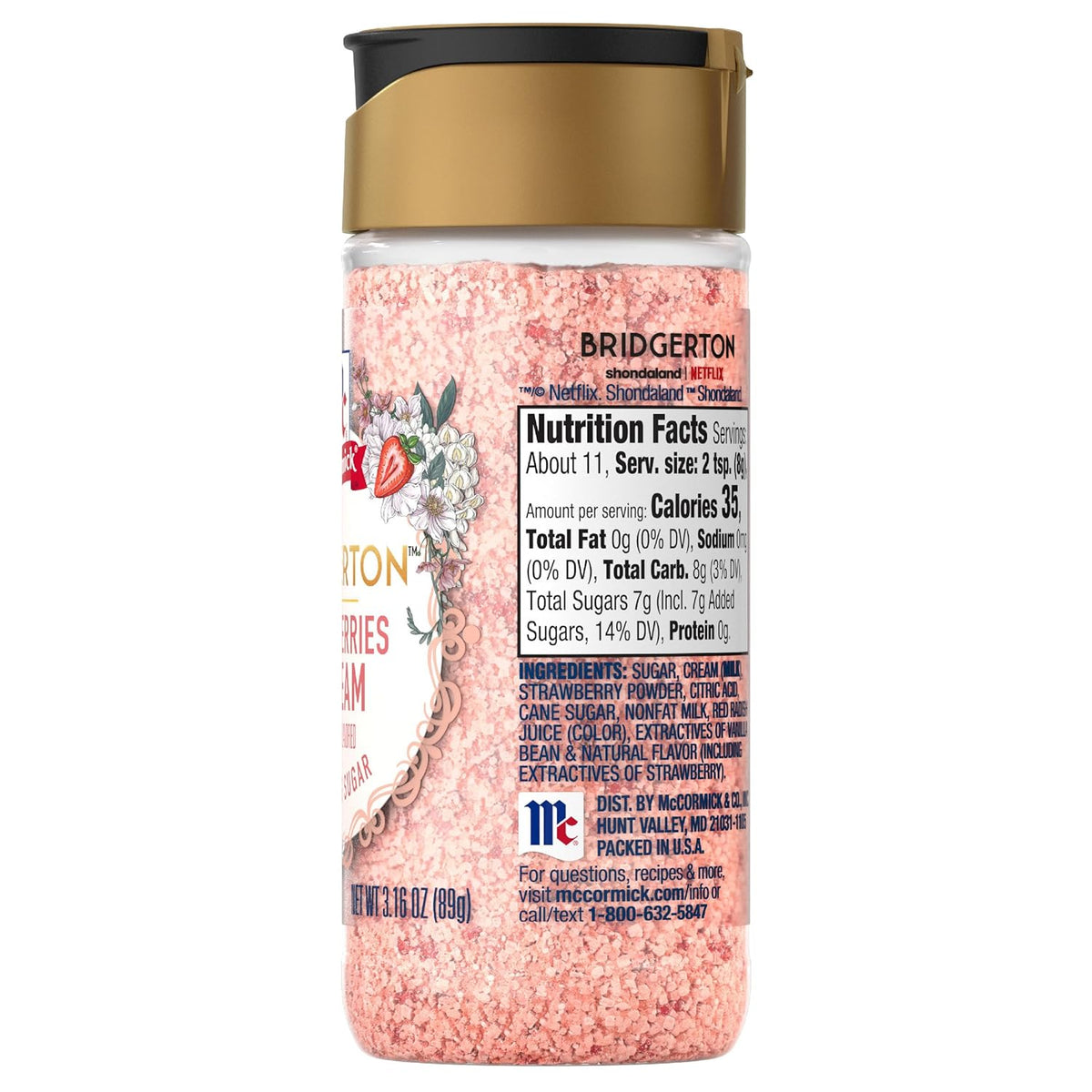 McCormick Bridgerton Finishing Sugar – Valentine's Day Gift for Her, Co-Branded Netflix Collectible for Sweet Cocktails and Cakes
