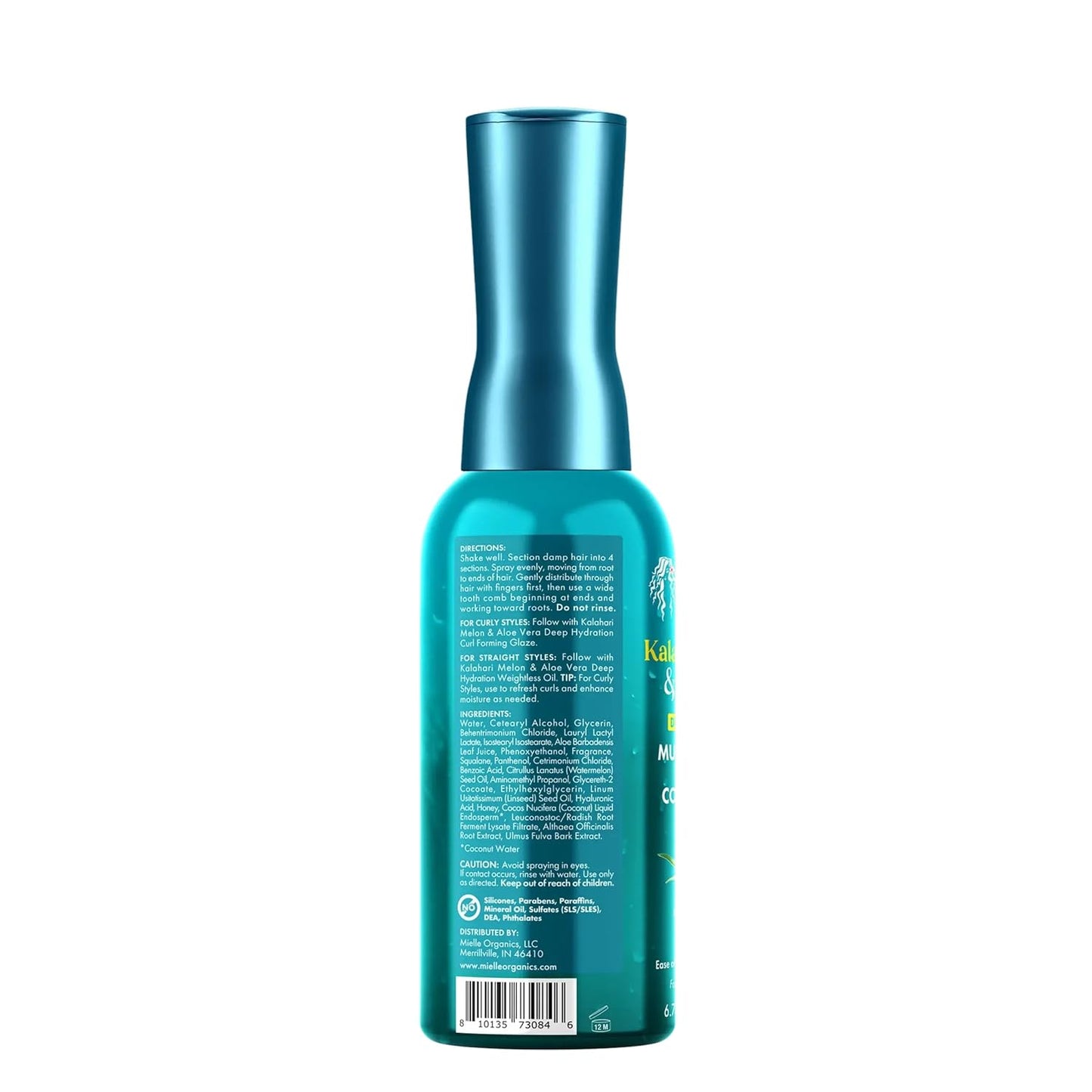 Mielle Organics Kalahari Melon & Aloe Vera Multi-Tasking Leave In Conditioner Spray - Thoughtful Birthday Gift for Women with Curly Hair, 6.7 Ounce