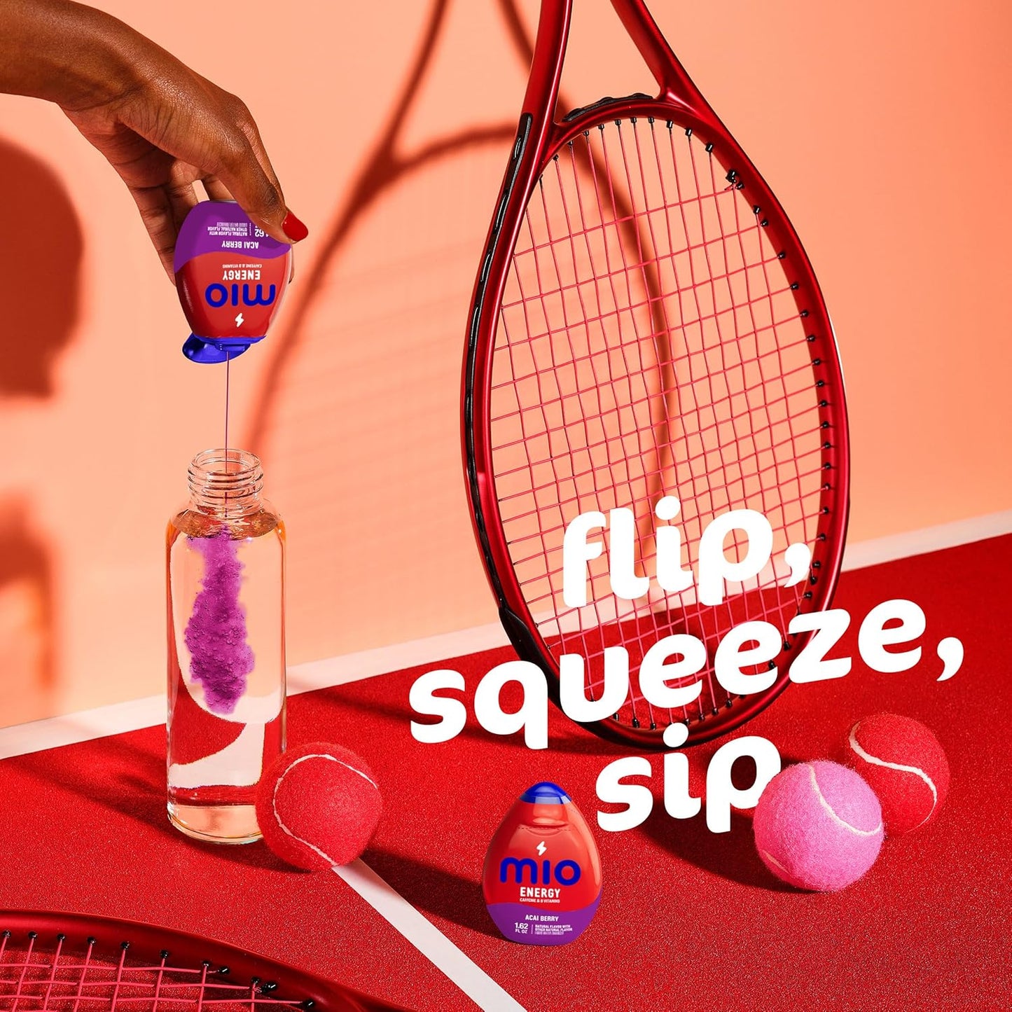 mio Energy Acai Berry Water Flavoring – Quick Afternoon Pick-Me-Up for Commuters and Night-Shift Productivity