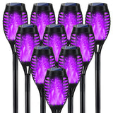 Halloween Solar Flame Lights – Outdoor Dining & Event Venue Decor, Rechargeable Solar Flame Effect Stakes
