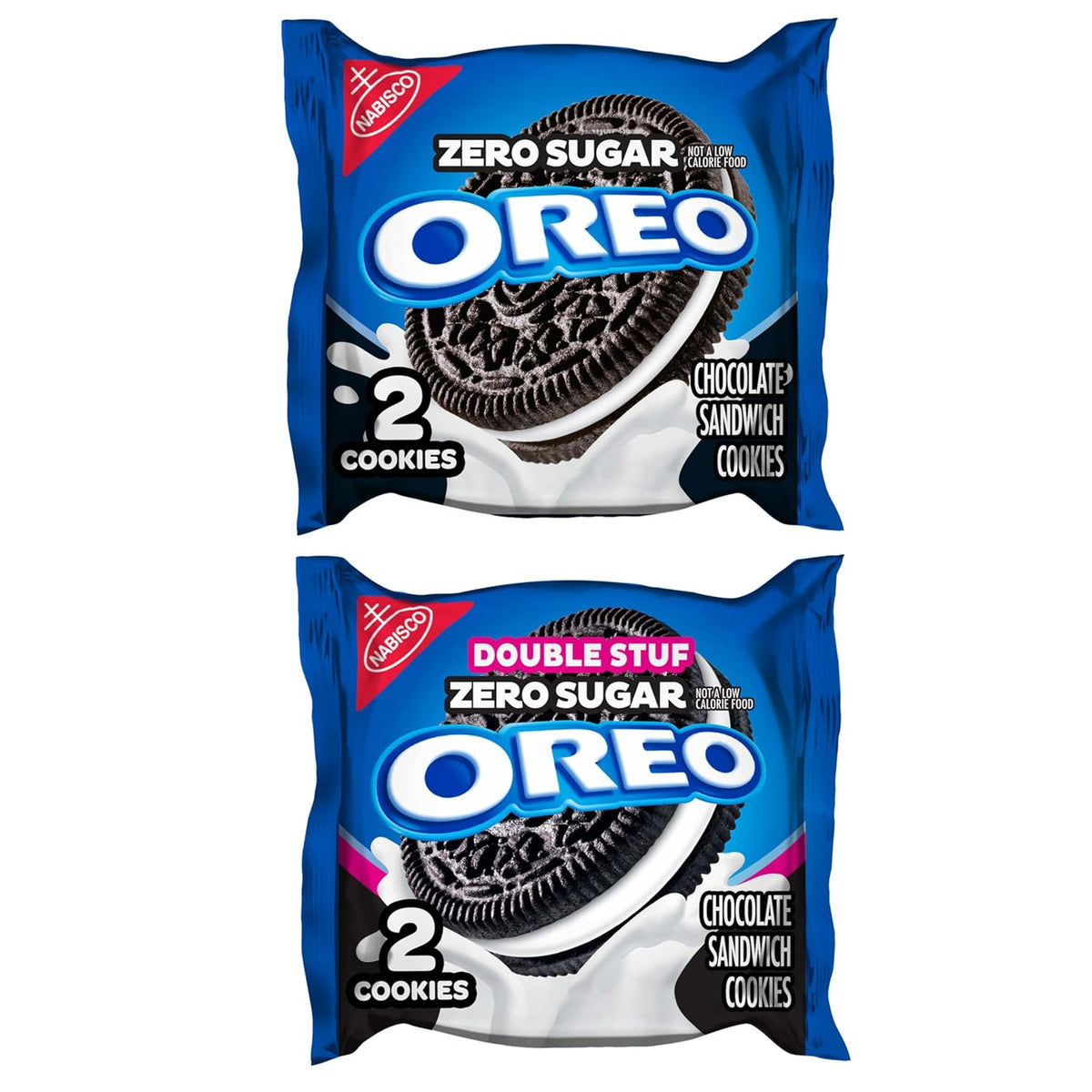 OREO Zero Sugar Cookies Two-Flavor Box – Get Well Care Package for College Students, Individually Wrapped Snack Packs