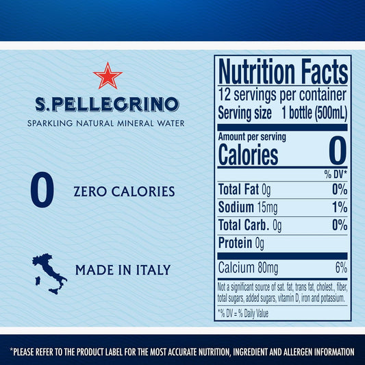 pack of 12 bpa-free 16.9 fl oz (0.5 l) plastic bottles (also available in 24-pack and single 33.8 fl oz)
