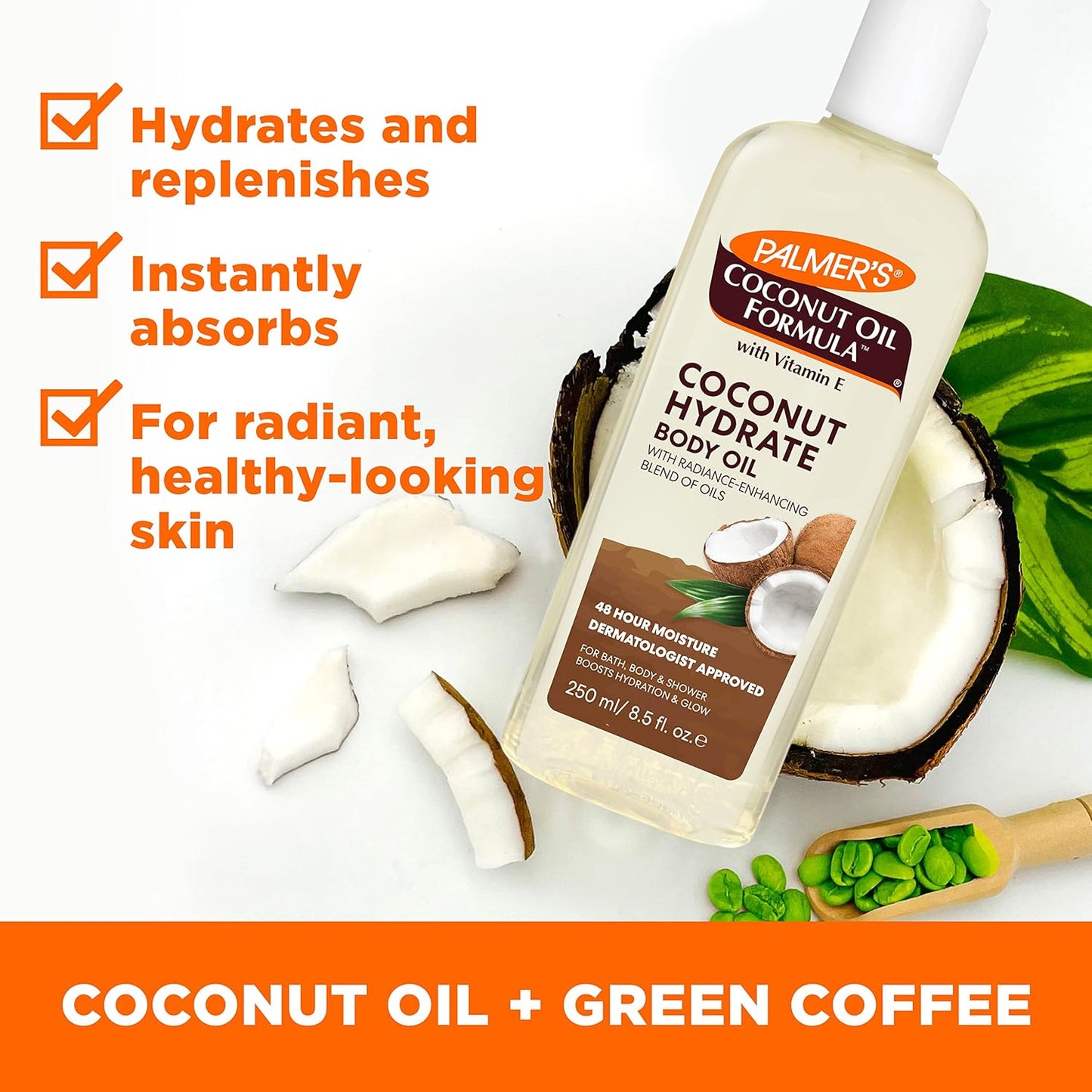Palmer's Coconut Oil Body Oil Spray – Thoughtful Birthday Gift for Her, Pack of 5, 48-Hour Moisture