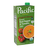 Pacific Foods Organic Roasted Red Pepper and Tomato Soup – Four-Serving Carton Soup for Simple, No-Fuss Lunches