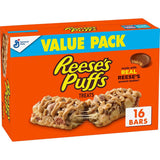 Reese's Puffs Peanut Butter Bars – Pantry Snack to Curb Cravings and Stay Focused, 16 ct Bulk Pack