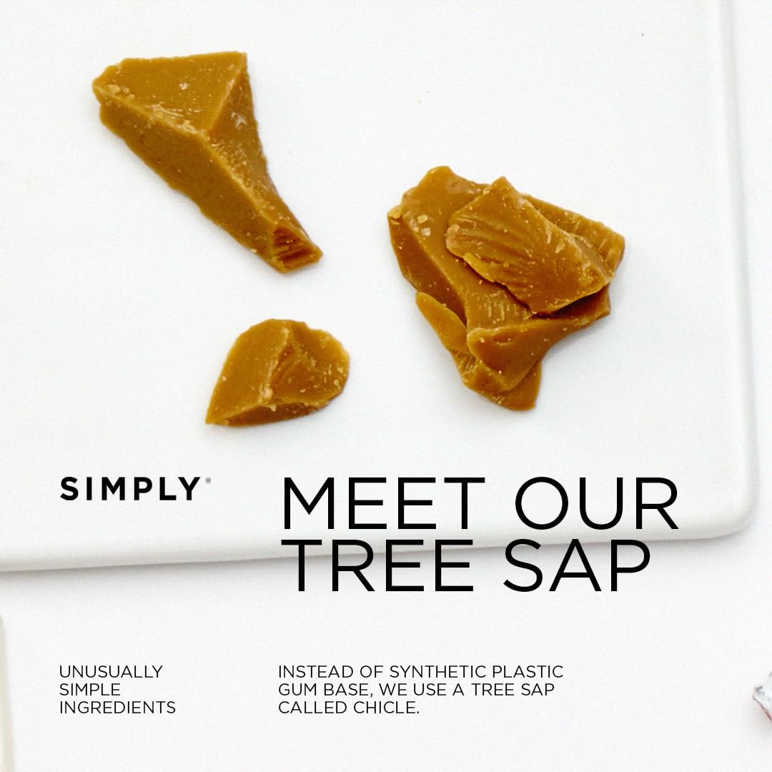 SIMPLY Gum Peppermint Xylitol Chewing Gum – Restrained Clean Aesthetic Chewing Gum for the Plastic-Free Minimalist, Xylitol-Sweetened