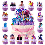 Designer Anime Cupcake Topper Set – 16pcs Lightweight Durable Cardstock Decor for Home Birthday Party Aesthetic