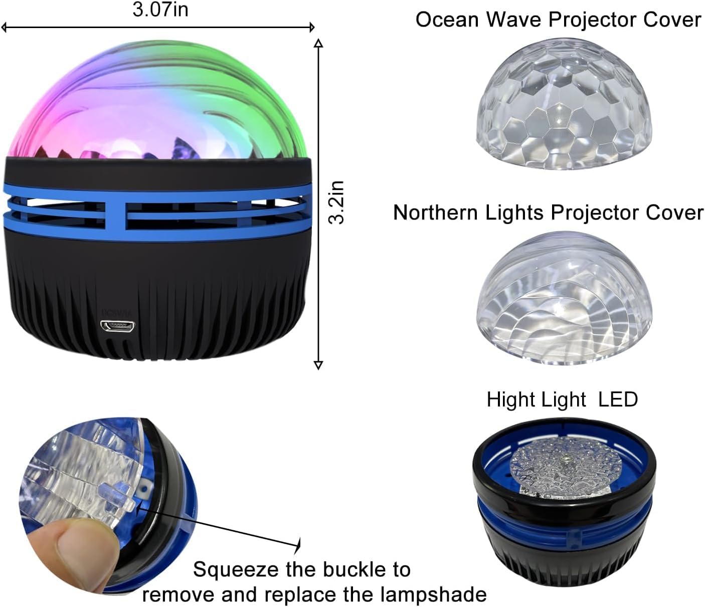 Starry Sky Ocean Wave Lamp – Soothing Wind-Down Ambience for Bath Time and Evening Relaxation