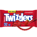 TWIZZLERS Twists Strawberry Candy – Low-Fat Mindful Chewing Snack for Sugar Cravings, 16 oz Bag