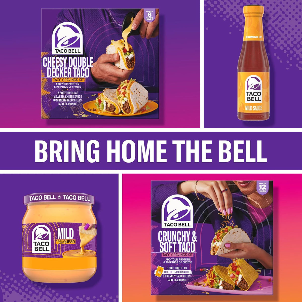 Taco Bell Crunchy & Soft Taco Cravings Kit as a Housewarming Gift, Ready-Made Taco Kit for New Apartment Dwellers