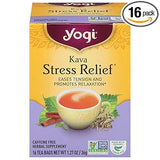 Yogi Tea Kava Stress Relief – Get Well Gift Basket Addition, Soothing Herbal Tea for Recovery and Rest