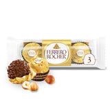 Ferrero Rocher Chocolate Trio – Holiday Hostess and Easter Basket Gift, Individually Wrapped Hazelnut Pralines