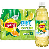 Lipton Green Tea with Citrus 16.9 fl oz, 12-Pack – Refreshing Citrus Drink to Keep at Your Desk for Productive Mornings