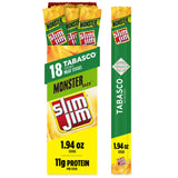 Slim Jim Monster Smoked Meat Sticks – Dorm Room and Backpack Snack for College Students, 11g Protein Sticks (18 Count, 1.94 oz)