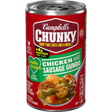 Campbell's Chunky Healthy Request Chicken and Sausage Gumbo Soup, 18.8 Oz Can – Cold and Rainy Day Cozy Pantry Dinner